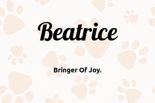 Beatrice dog name meaning