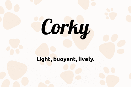 Corky dog name meaning