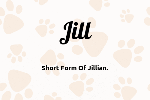 Jill dog name meaning