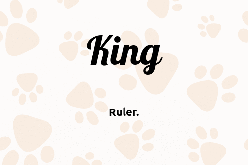 King dog name meaning