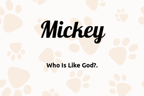 Mickey dog name meaning
