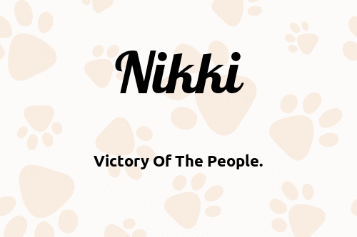 Nikki dog name meaning