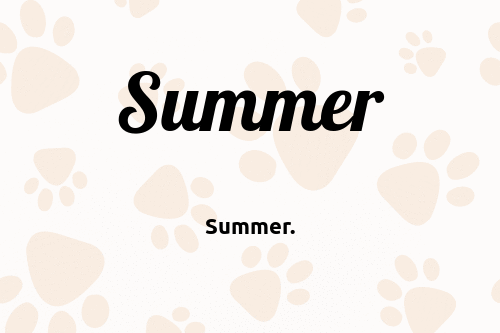 Summer dog name meaning