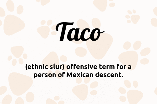 Taco dog name meaning